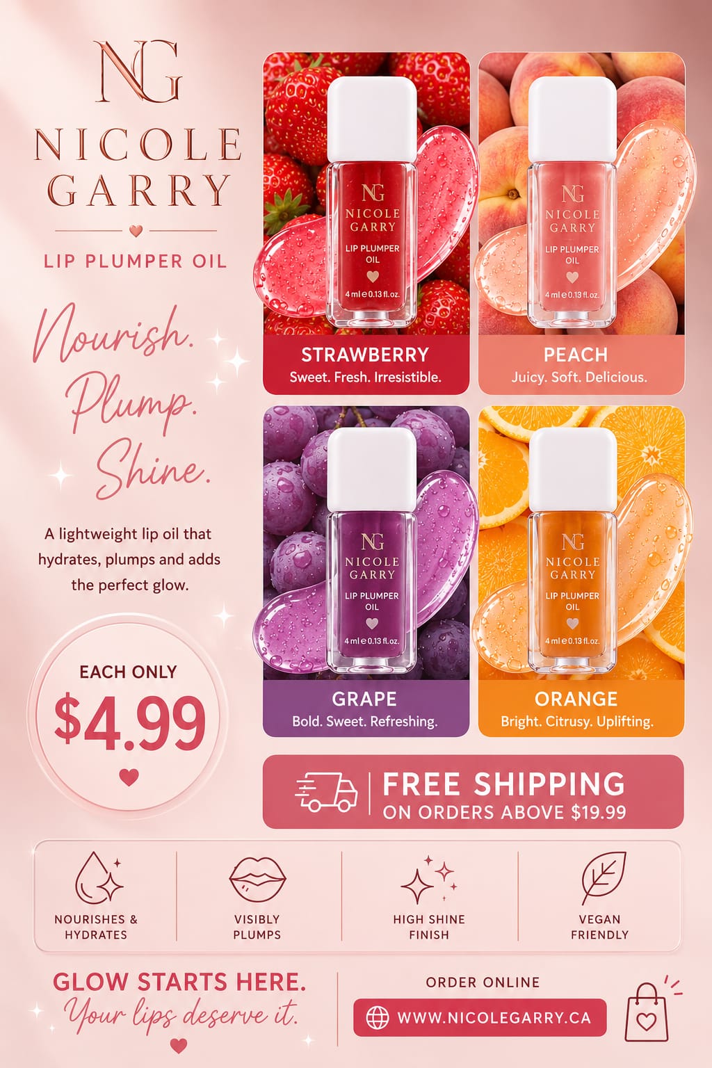 Lip Plumper Oil flavor lineup
